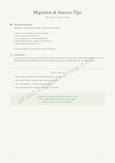 Future Log for long-term planning