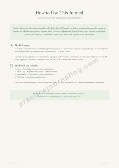 How to use your Bullet Journal guide